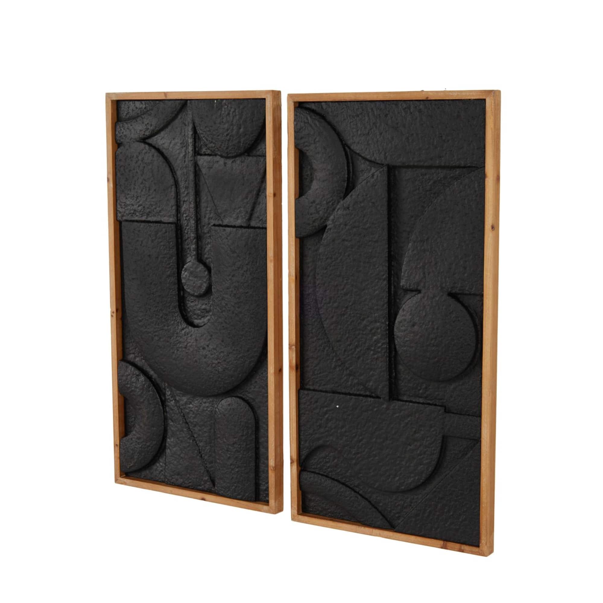 16" x 31.5" Black Metal Geometric Wall Décor, 2ct.